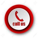 call us red modern web icon on white background